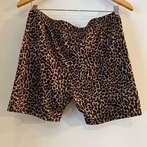 Leopard tight biker shorts